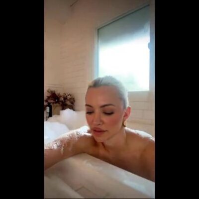 Lindsey Pelas Naked in Bathtub on Livestream