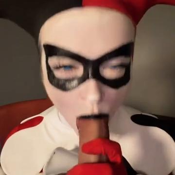 PeachJars Closeup Blowjob In Harley Quinn Cosplay l Ultrathots